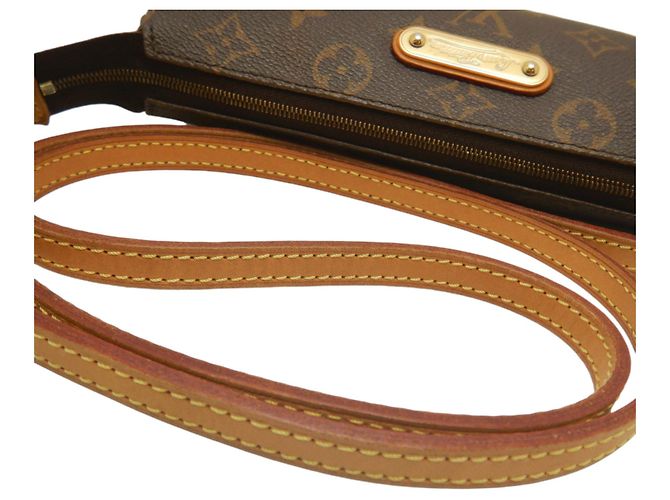 Borsa Satchel Louis Vuitton Monogram Eva Marrone - vista 18