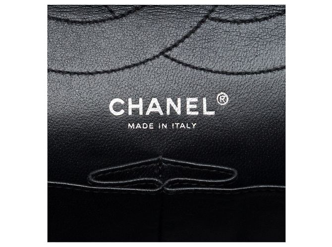 Borsa a tracolla Chanel Reissue 2.55 Double Flap 227 in pelle di vitello matelassé nera Nero - vista 5
