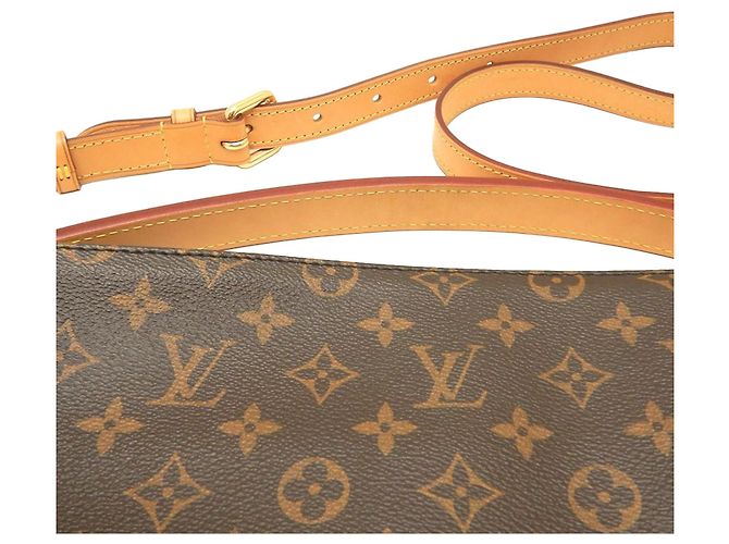 Borsa Satchel Louis Vuitton Monogram Melie Marrone - vista 10