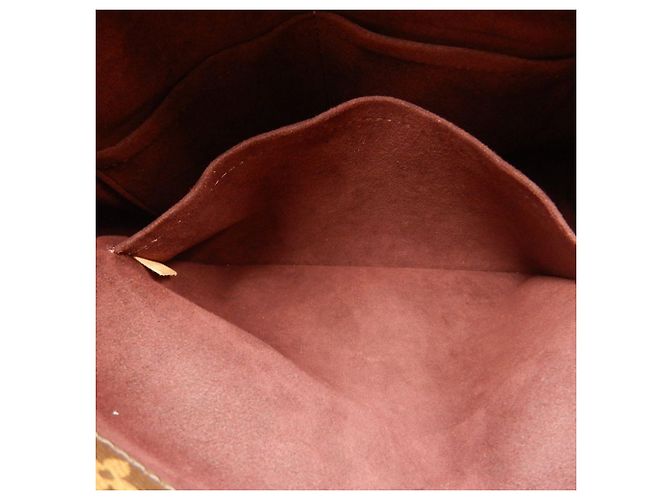 Borsa Satchel Louis Vuitton Monogram Melie Marrone - vista 5