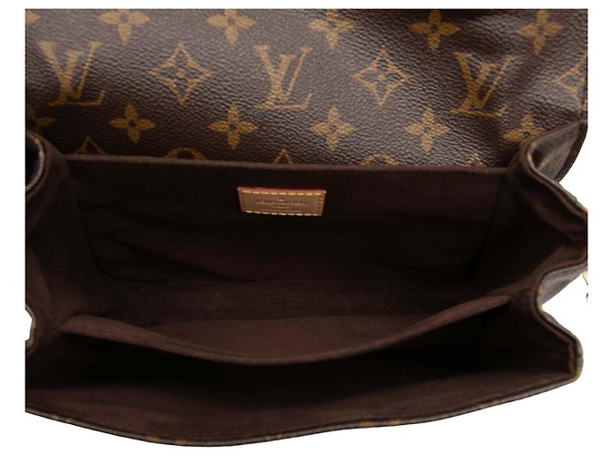 Borsa Louis Vuitton Monogram Pochette Metis Marrone - vista 4