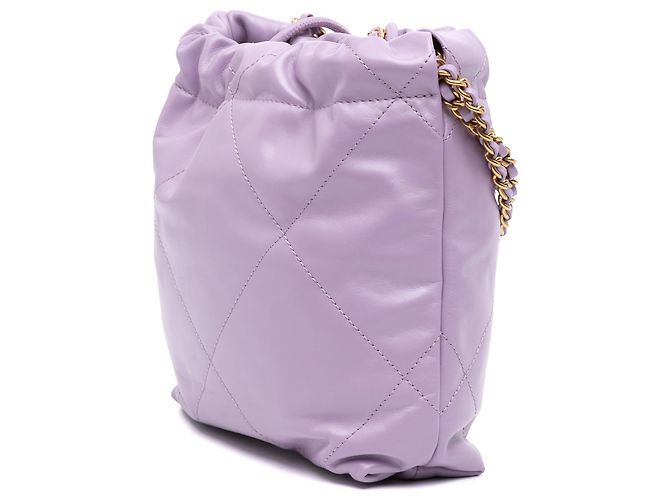 Borsa Chanel Mini 22 in vitello lucido viola Porpora - vista 2