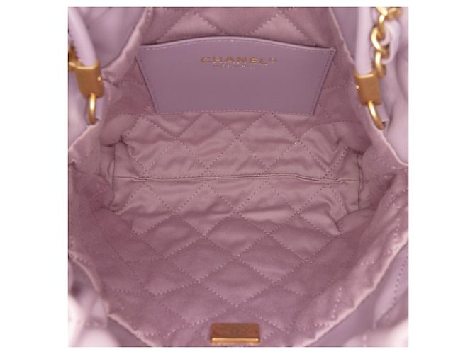 Borsa Chanel Mini 22 in vitello lucido viola Porpora - vista 4