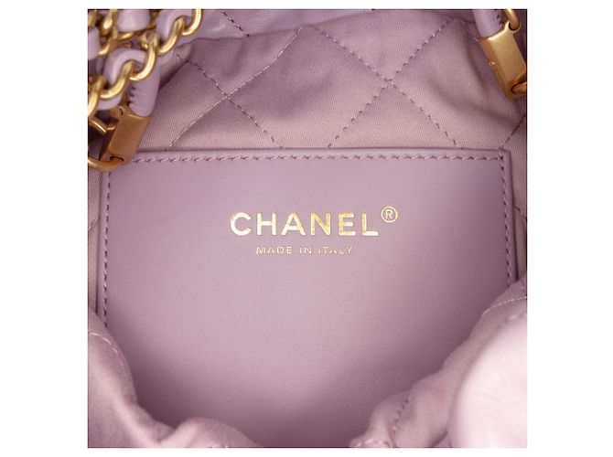 Borsa Chanel Mini 22 in vitello lucido viola Porpora - vista 5