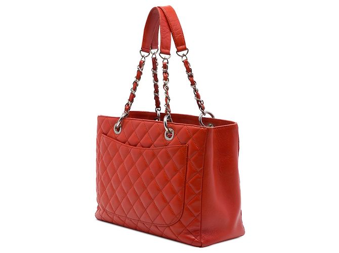 Borsa Tote Grand Shopping Chanel Caviar Rossa Rosso - vista 2