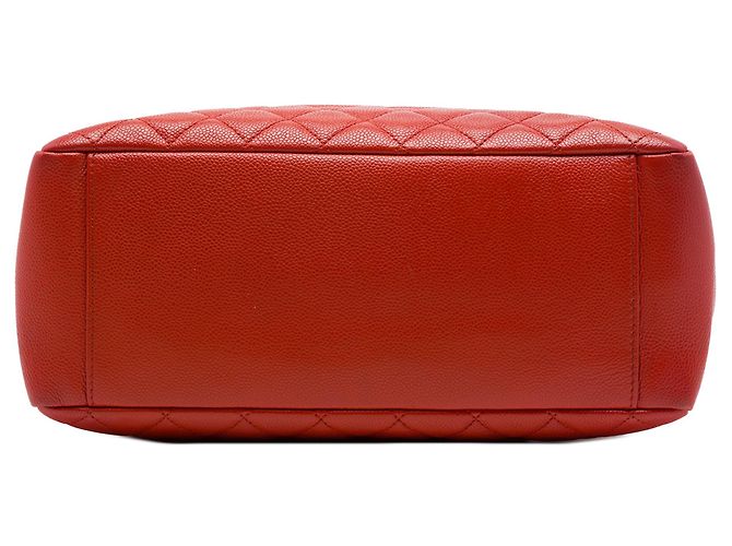 Borsa Tote Grand Shopping Chanel Caviar Rossa Rosso - vista 3