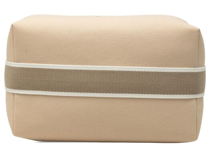 Borsa Vanity Case Hermès Large Toile Bride A Brac Beige - vista 3