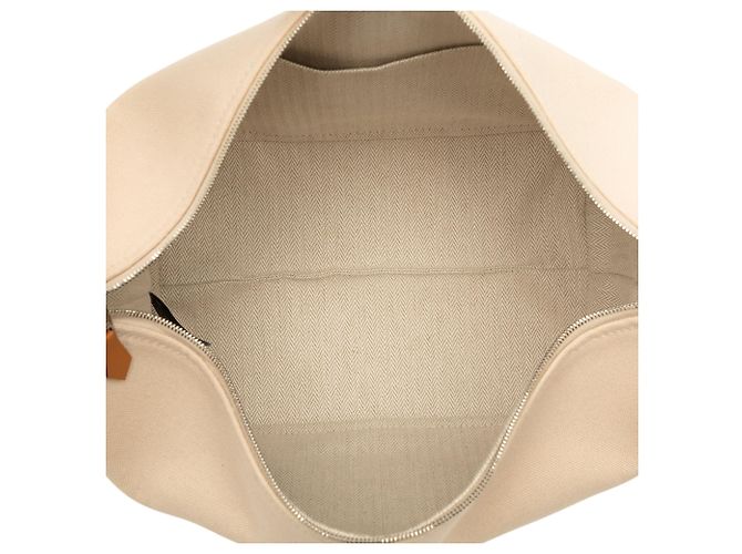 Borsa Vanity Case Hermès Large Toile Bride A Brac Beige - vista 4