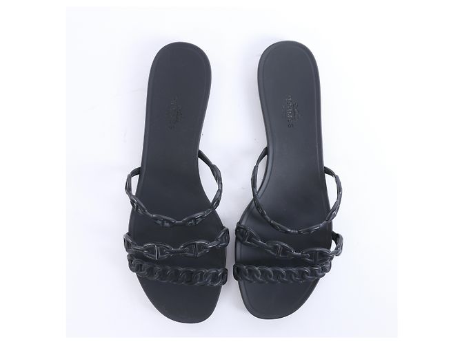 Sandali in gomma Hermès Rivage in Nero 181169Z, Taglia EU 39 - vista 5