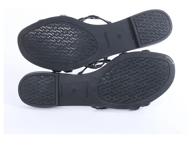 Sandali in gomma Hermès Rivage in Nero 181169Z, Taglia EU 39 - vista 7