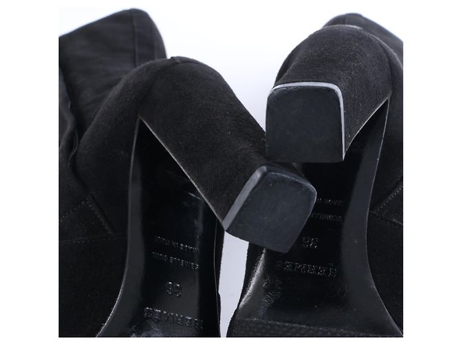 Botas largas Hermès de ante en negro, talla EU 36 - vista 11