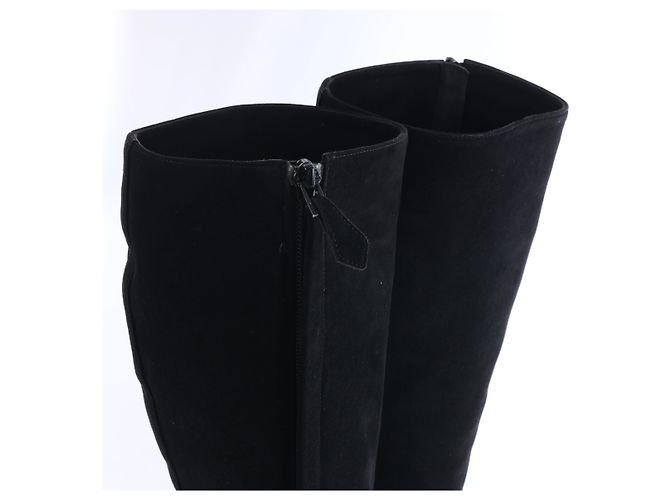 Botas largas Hermès de ante en negro, talla EU 36 - vista 12