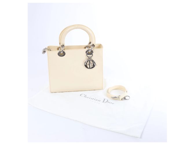 Borsa a mano 2Way Lady Dior in pelle Dior Beige - vista 15