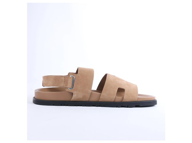Sandali Hermès Genius in camoscio marrone 191383Z, Taglia EU 45 - vista 3