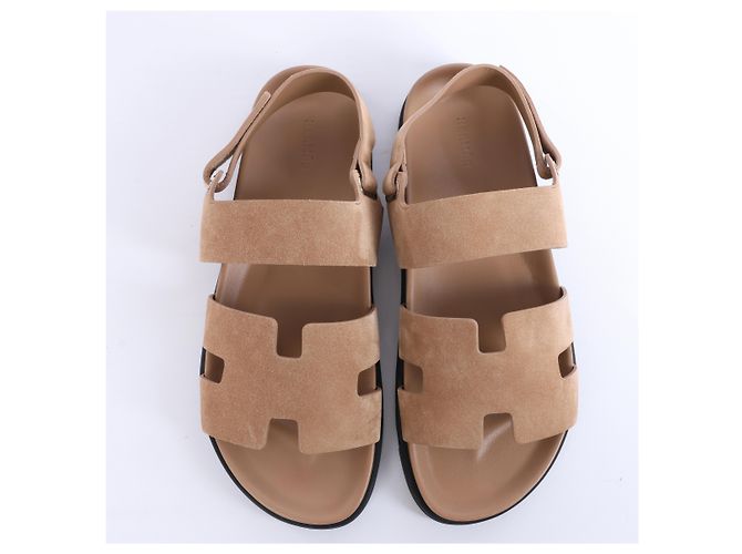 Sandali Hermès Genius in camoscio marrone 191383Z, Taglia EU 45 - vista 6