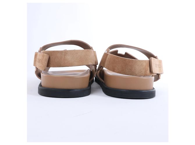 Sandali Hermès Genius in camoscio marrone 191383Z, Taglia EU 45 - vista 9