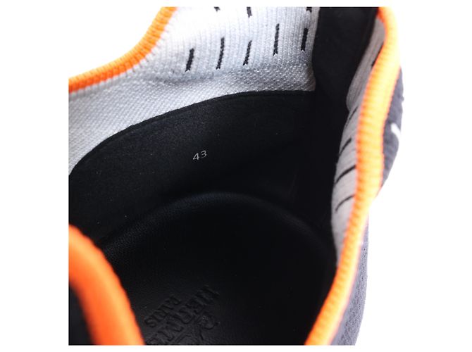 Hermès Eclair Stoff-Sneaker in Schwarz x Orange 221892Z, Größe EU 43 - Ansicht 12