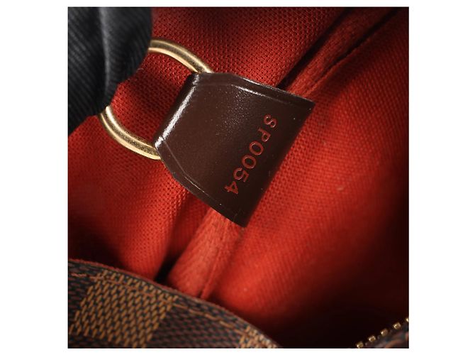 Borsa Louis Vuitton Nolita Damier Ebene in marrone N41455 Rosso - vista 12