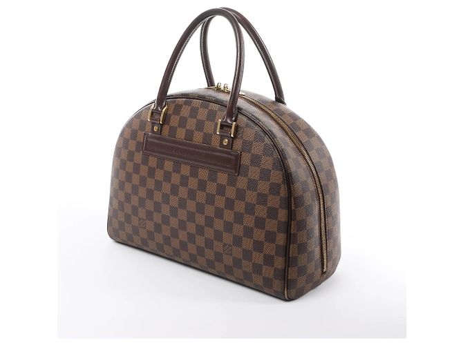 Borsa Louis Vuitton Nolita Damier Ebene in marrone N41455 Rosso - vista 3