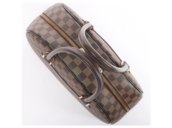Borsa Louis Vuitton Nolita Damier Ebene in marrone N41455 Rosso - vista 6