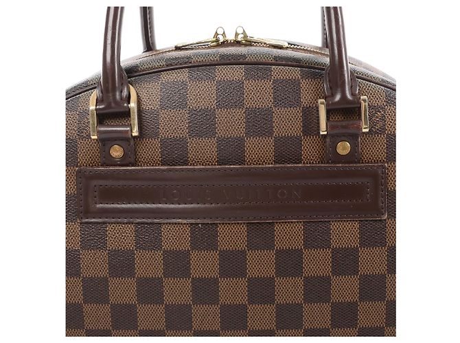 Borsa Louis Vuitton Nolita Damier Ebene in marrone N41455 Rosso - vista 7
