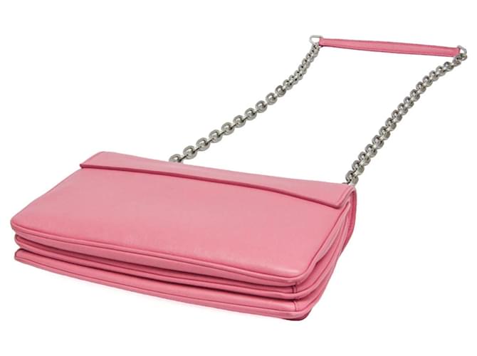 Prada Lux Chain Lock Flap Saffiano Leather Medium Pink - Ansicht 2