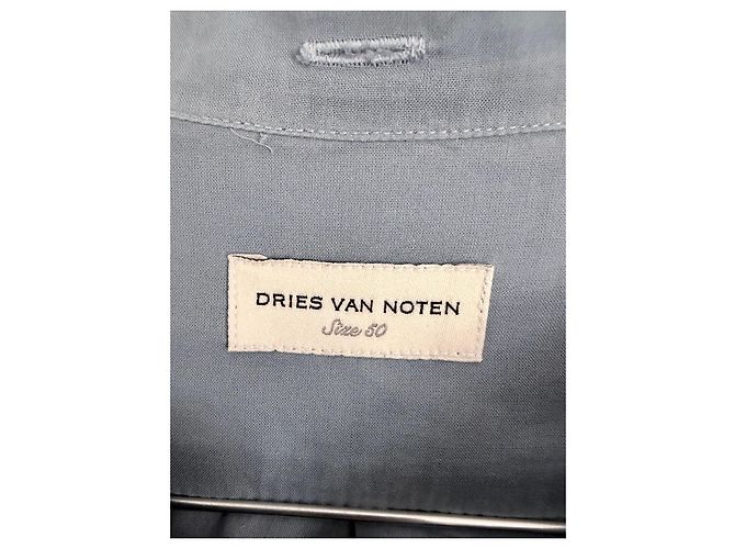 Camicia Dries Van Noten Azzurra in Cotone Blu - vista 2
