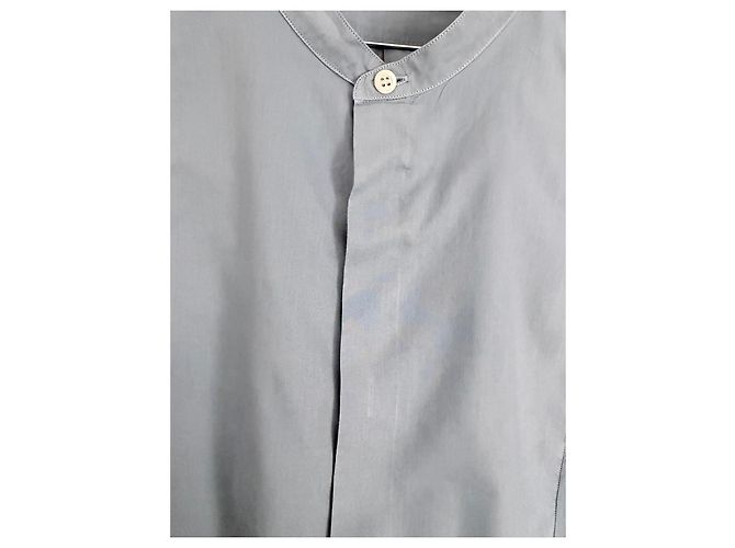 Camicia Dries Van Noten Azzurra in Cotone Blu - vista 3