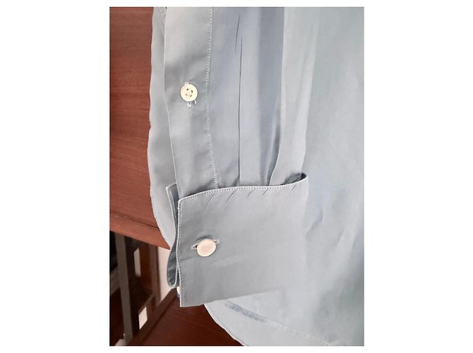 Camicia Dries Van Noten Azzurra in Cotone Blu - vista 5