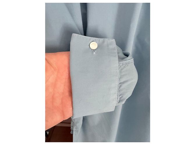 Camicia Dries Van Noten Azzurra in Cotone Blu - vista 8