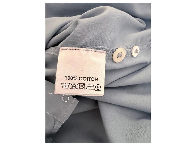 Camicia Dries Van Noten Azzurra in Cotone Blu - vista 9
