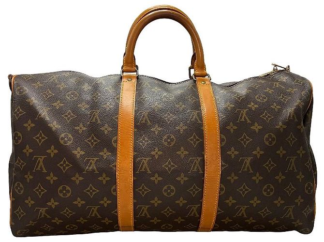 Louis Vuitton Keepall Bandouliere Monogram Canvas 50 Marrone - vista 2