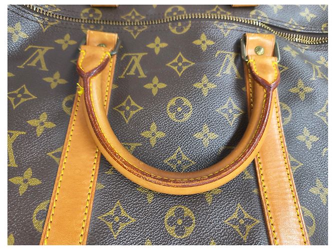 Louis Vuitton Keepall Bandouliere Monogram Canvas 50 Marrone - vista 4
