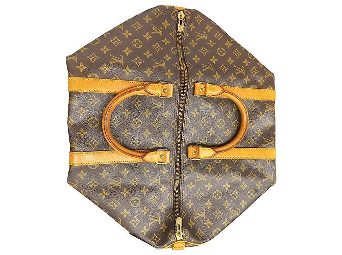 Louis Vuitton Keepall Bandouliere Monogram Canvas 50 Marrone - vista 7