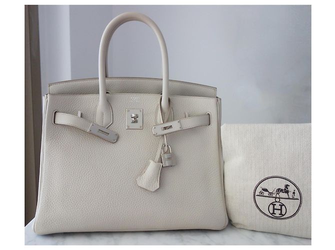 Hermès Hermes Birkin 30 Tasche craie Grau - Ansicht 10