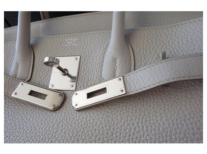 Hermès Hermes Birkin 30 Tasche craie Grau - Ansicht 12