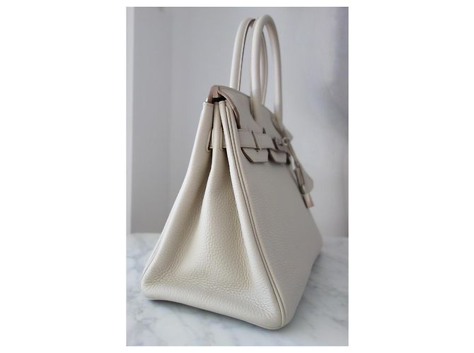 Hermès Hermes Birkin 30 Tasche craie Grau - Ansicht 3