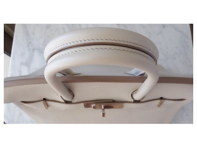 Hermès Hermes Birkin 30 Tasche craie Grau - Ansicht 6