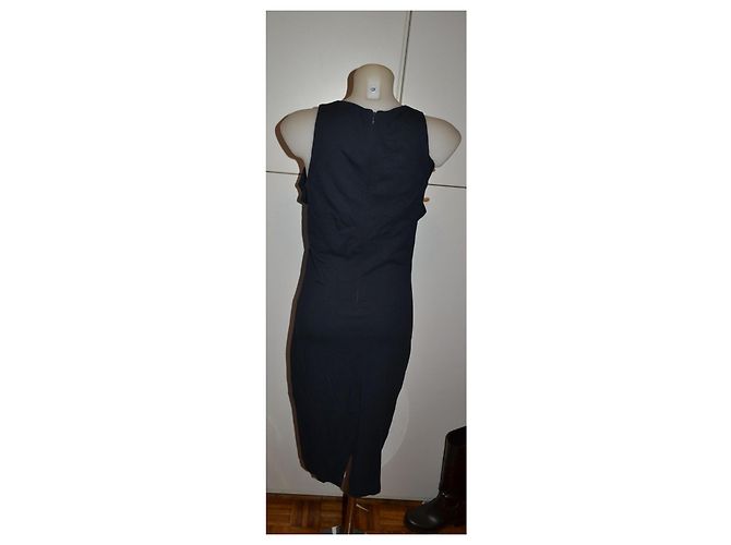 Red Valentino Schwarzes Kleid mit Rüschen Blau - Ansicht 4