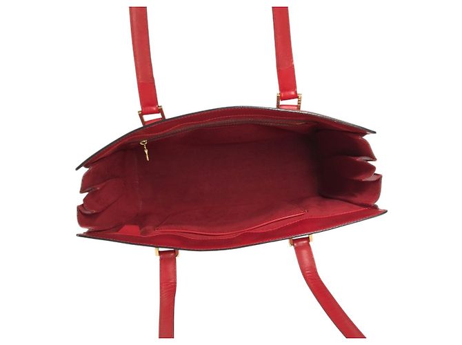 Borsa Tote Louis Vuitton Epi Duplex Rosso - vista 12