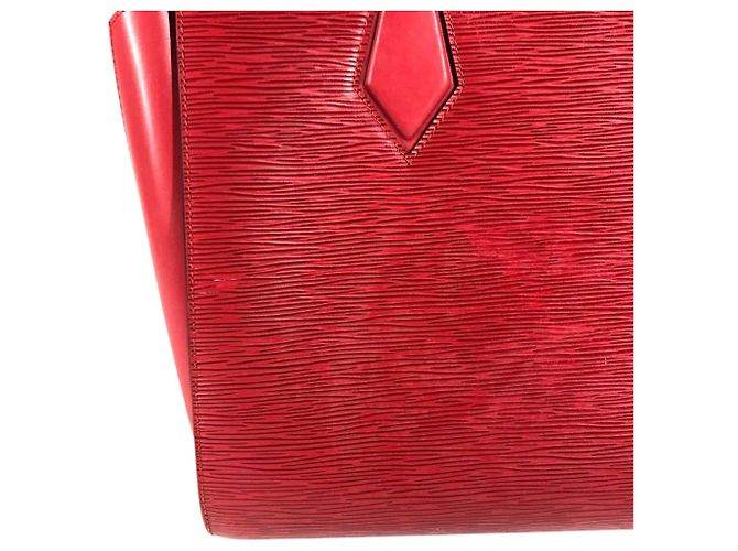 Borsa Tote Louis Vuitton Epi Duplex Rosso - vista 5