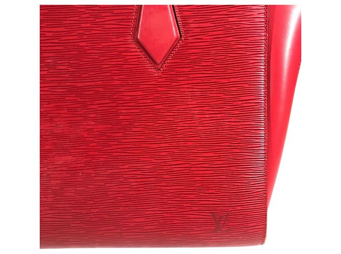 Borsa Tote Louis Vuitton Epi Duplex Rosso - vista 6