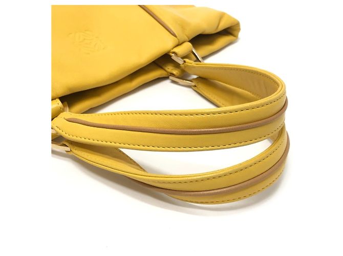 Borsa a mano in pelle gialla Loewe Giallo - vista 8