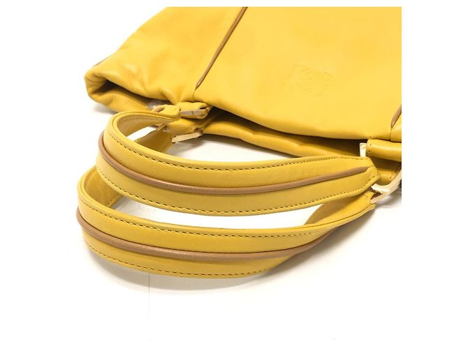 Borsa a mano in pelle gialla Loewe Giallo - vista 9