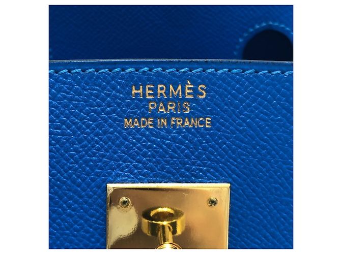 Birkin Hermès Borsa Hermes Blue Hydra in pelle Epsom - vista 16