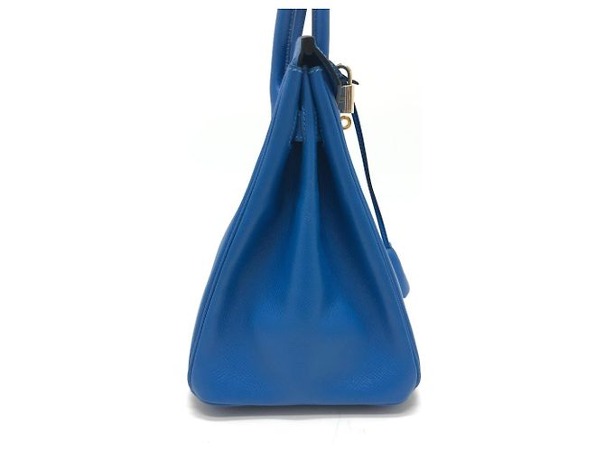 Birkin Hermès Borsa Hermes Blue Hydra in pelle Epsom - vista 3