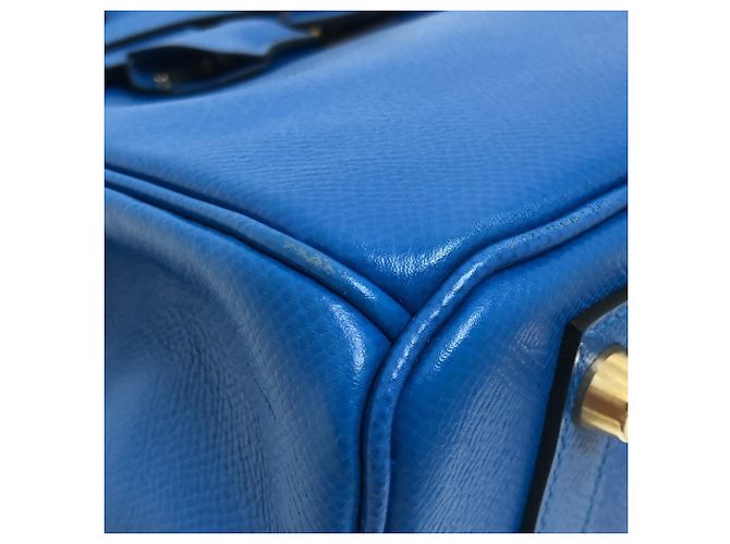 Birkin Hermès Borsa Hermes Blue Hydra in pelle Epsom - vista 7