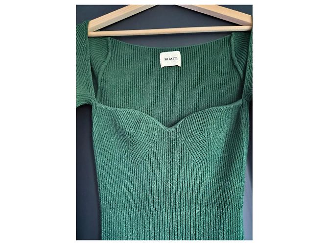 KHAITE grünes Rippstrick-Maxikleid - Ansicht 2