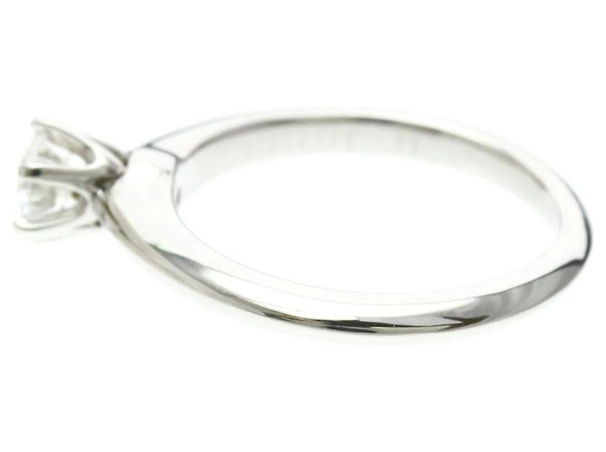 Tiffany & Co. Tiffany Setting Solitär aus Platin mit Diamant 0.33 CT Silber - Ansicht 3