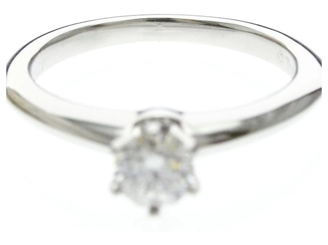 Tiffany & Co. Tiffany Setting Solitär aus Platin mit Diamant 0.33 CT Silber - Ansicht 5